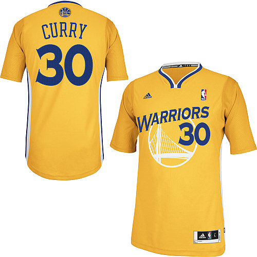 NBA 2013 New Style Golden State Warriors 30 Stephen Curry Swingman Alternate Yellow Jersey